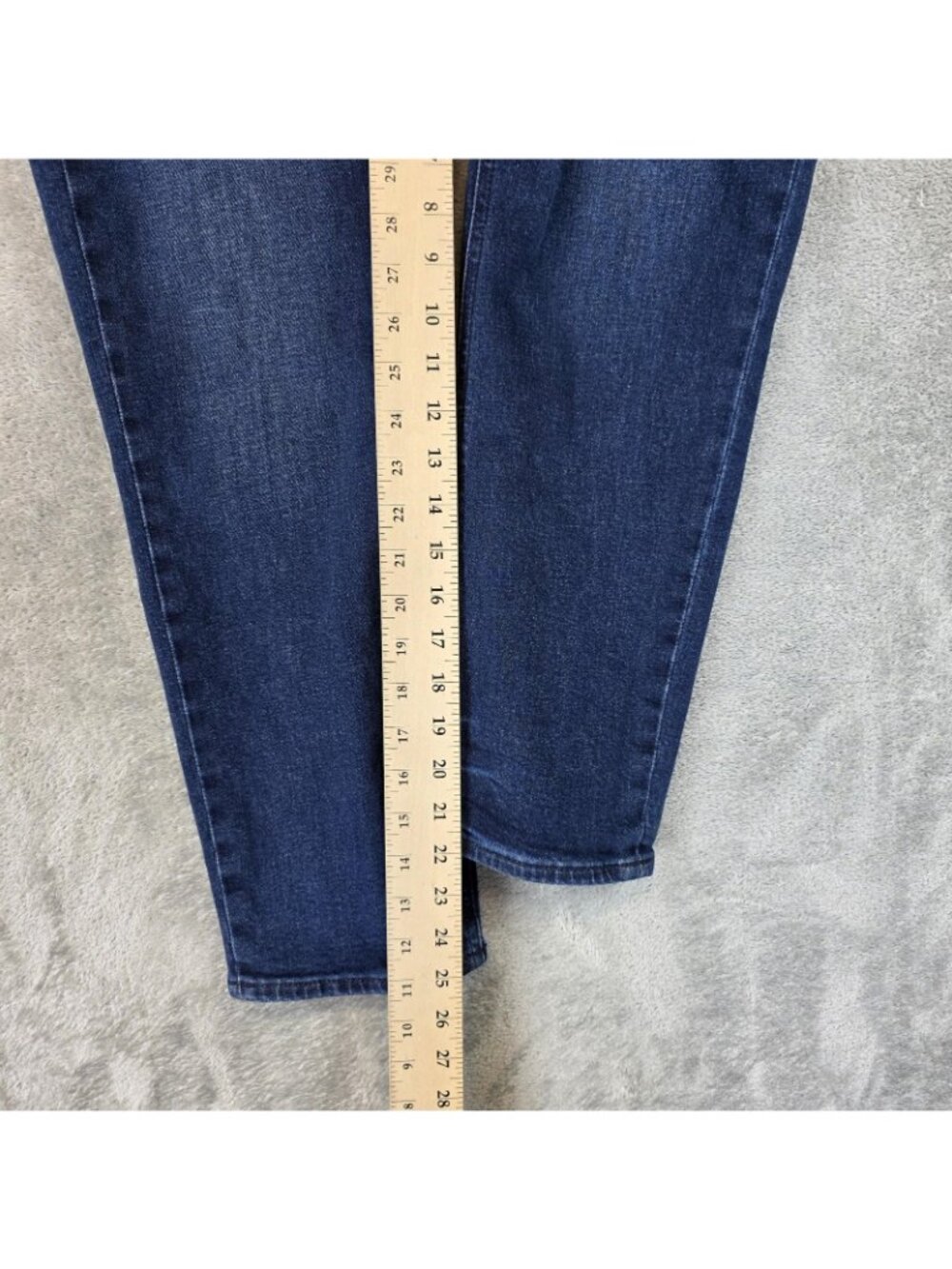 Gap High Rise Cigarette Jeans Womens 12 Blue Dark Wash Tapered Stretch Denim - Picture 9 of 12
